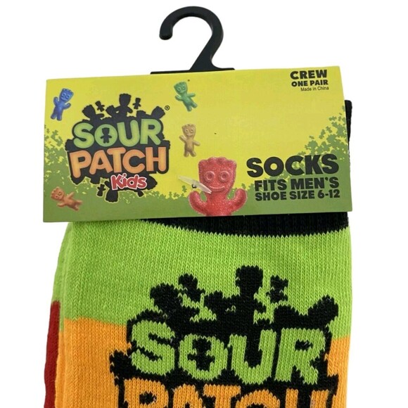 Novelty Funny Crew Socks: Pez, Sour Patch Kids Top Ramen Swedish Fish Brand - Picture 7 of 13